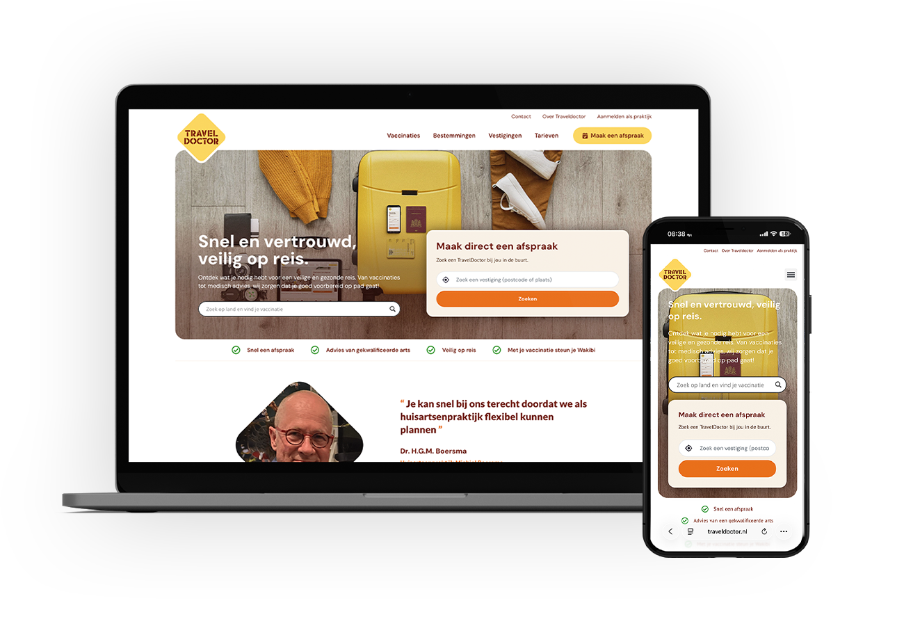 De realisatie van de vernieuwde website